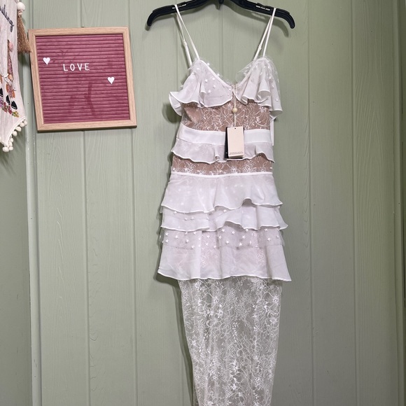 For love & Lemons Cosmic Lace Ruffles stars dress